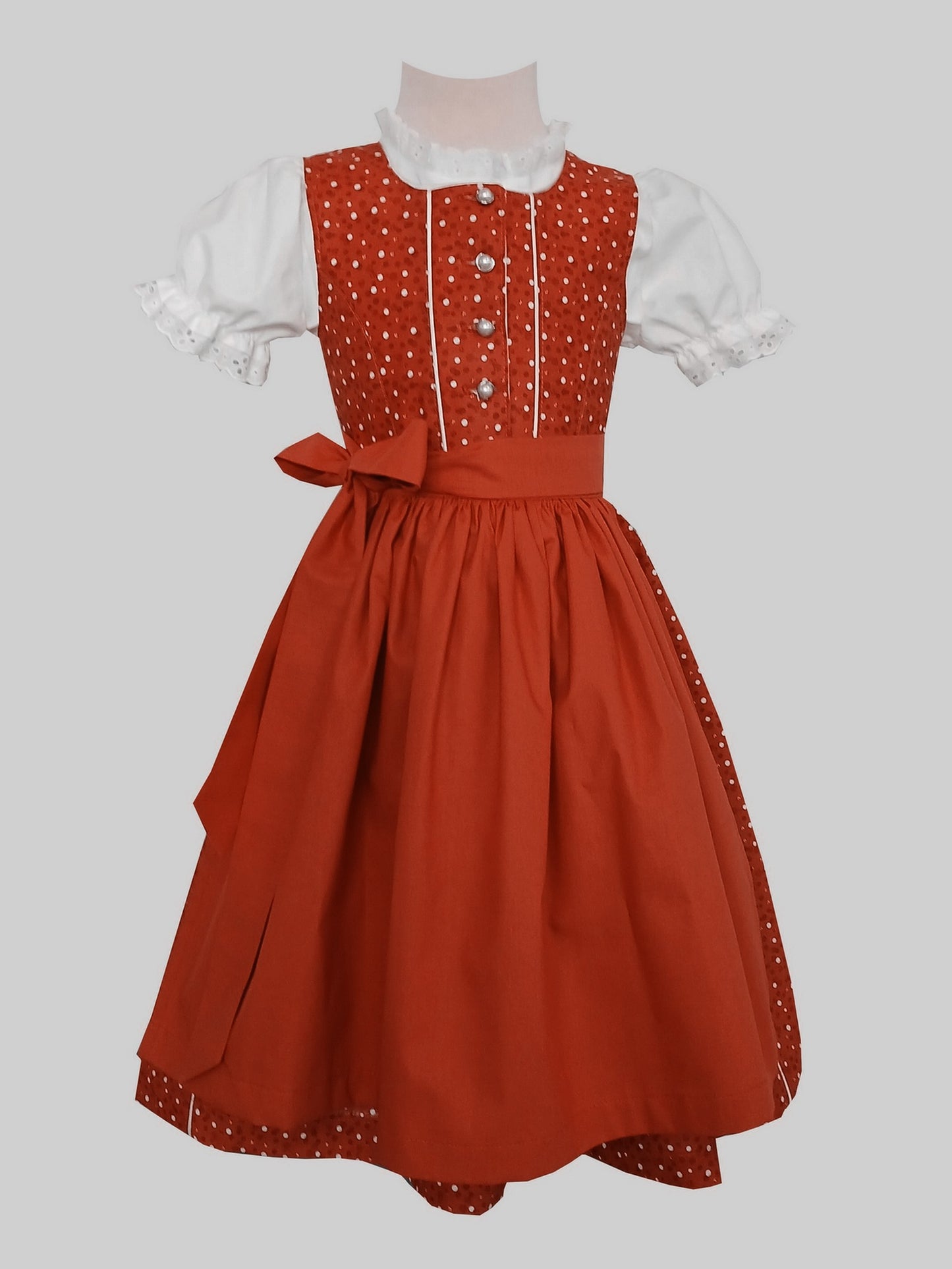 "Lorna" children dirndl girls dirndl white red