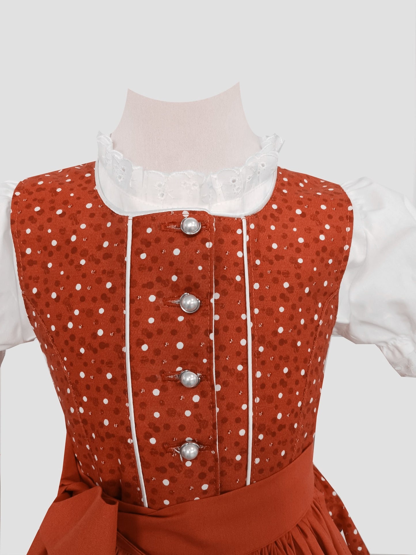 "Moyra" Kinderdirndl Mädchen Dirndl terracotta 110/116- Sofortkauf"