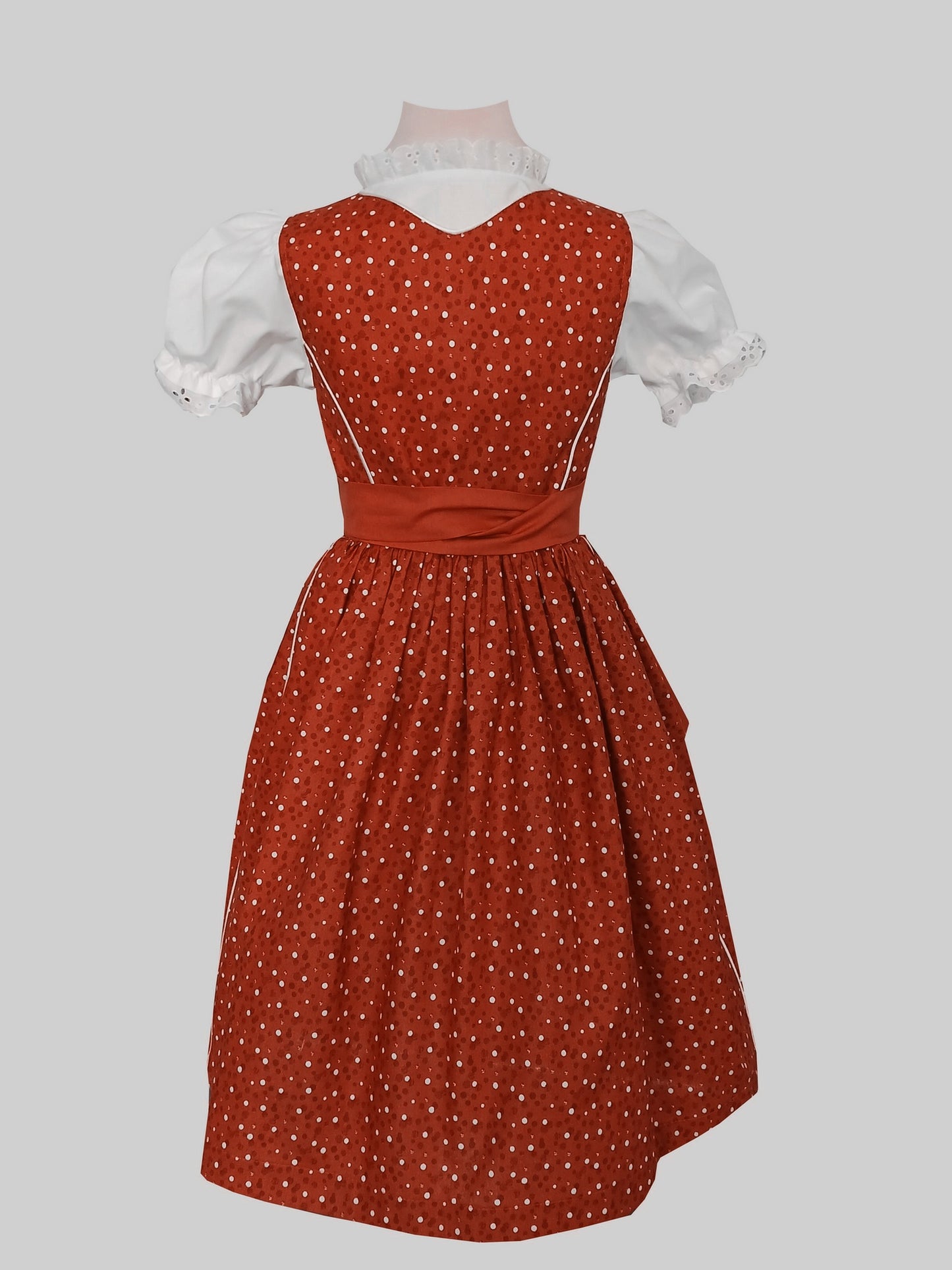 "Moyra" Kinderdirndl Mädchen Dirndl terracotta 110/116- Sofortkauf"