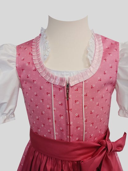 "Rosalia" Kinderdirndl Mädchen Dirndl altrosa/koralle 134 - Sofortkauf