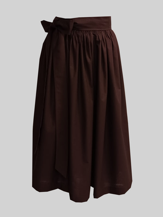 Damen Dirndlschürze Baumwolle dunkelbraun