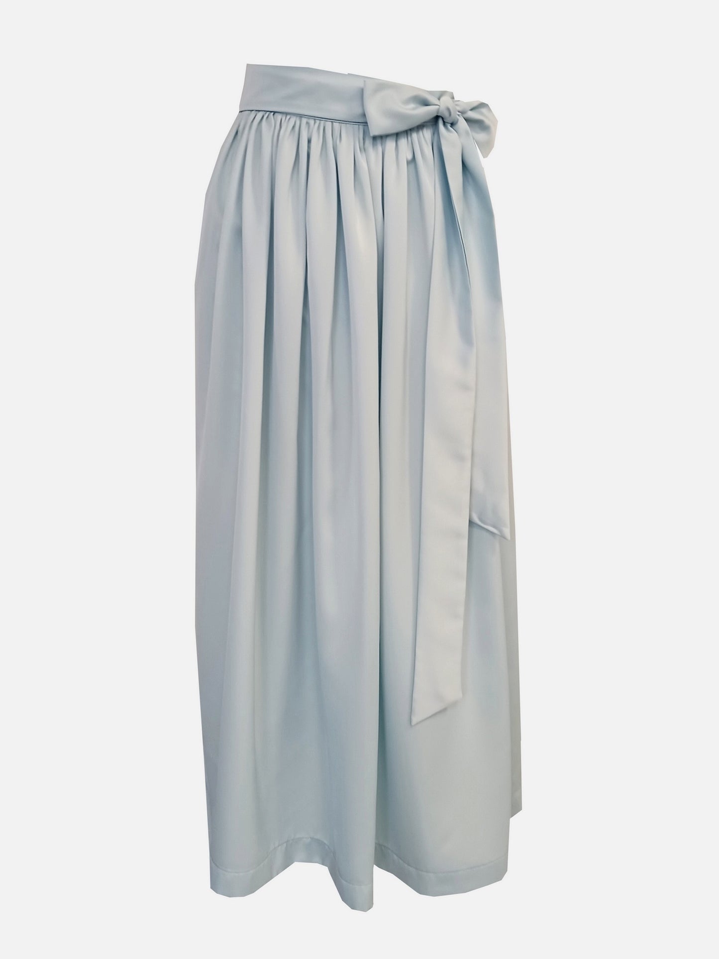 Damen Dirndlschürze Royal Micro Satin hellblau blassblau
