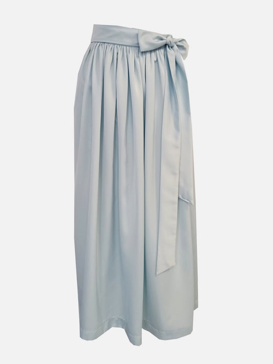Damen Dirndlschürze Royal Micro Satin hellblau blassblau