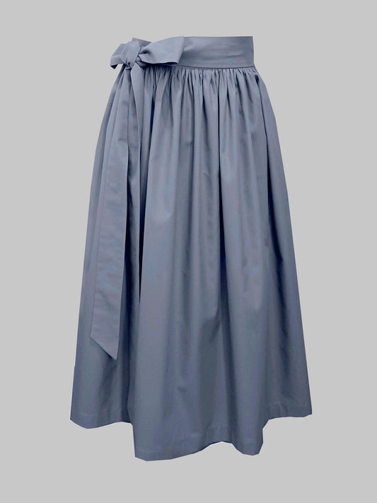 Damen Dirndlschürze Baumwolle rauchblau