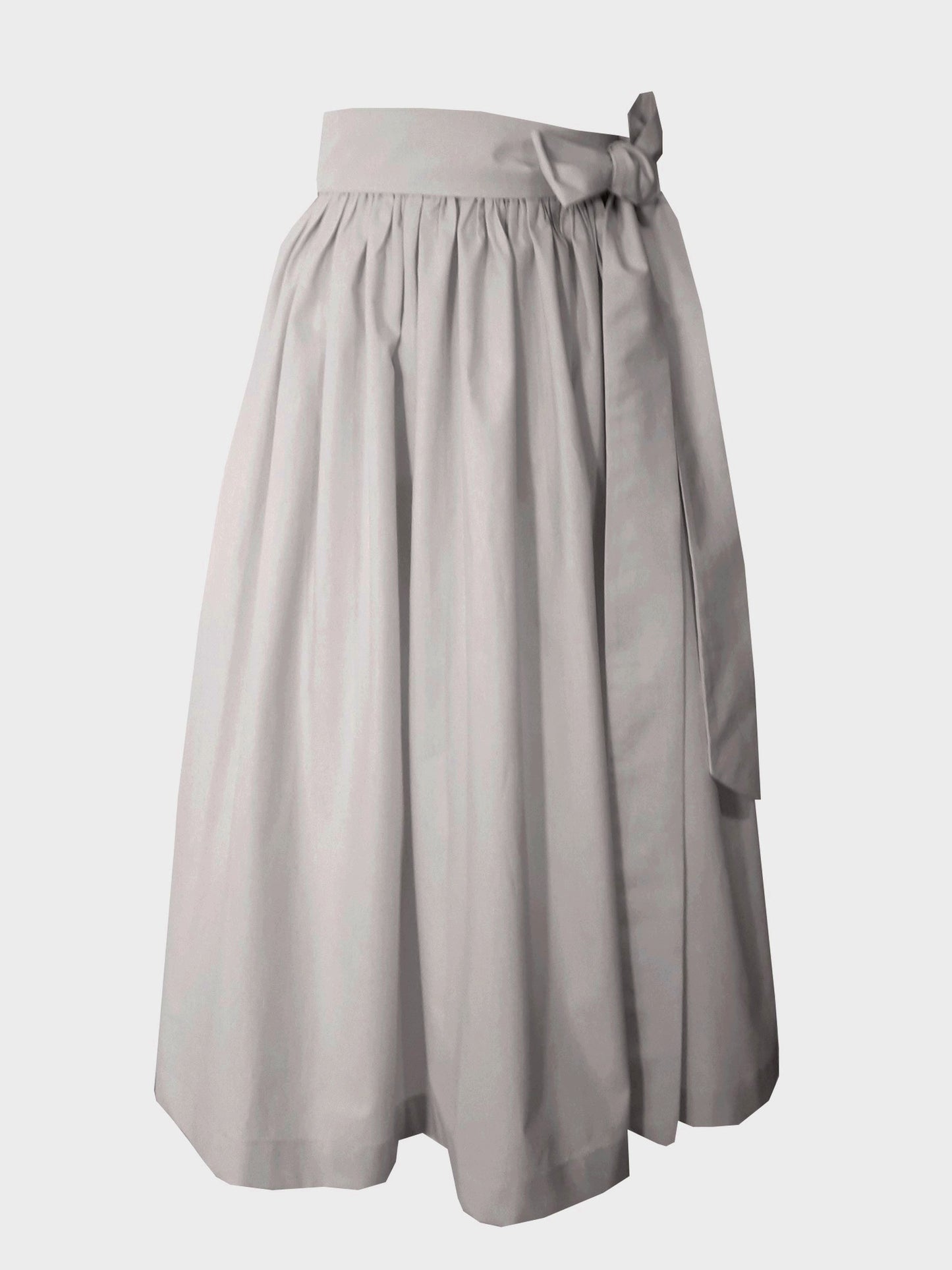 Ladies dirndl apron cotton light grey