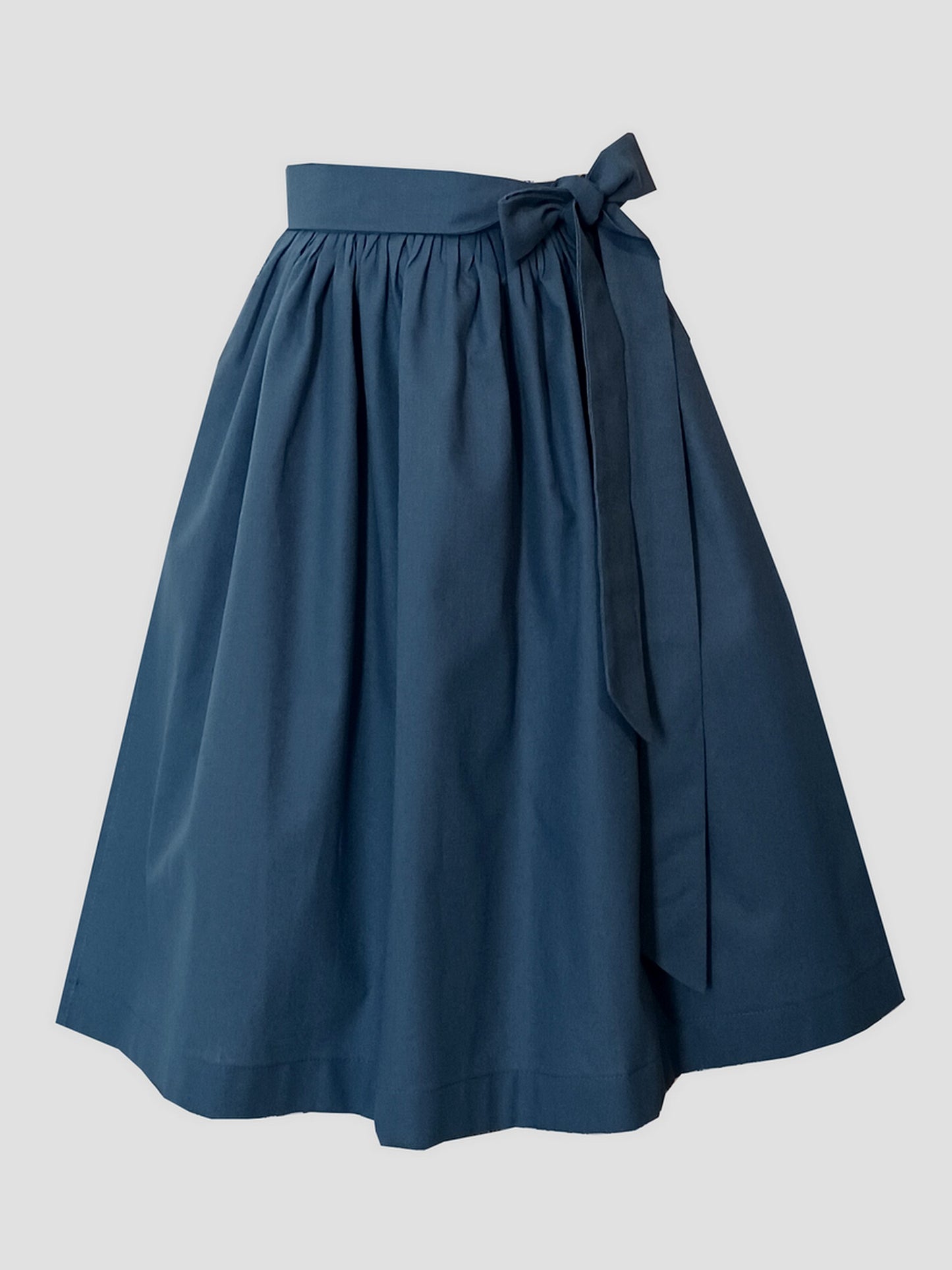 Ladies dirndl apron cotton dusty blue