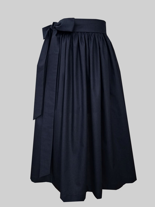 Damen Dirndlschürze Baumwolle dunkelblau navy