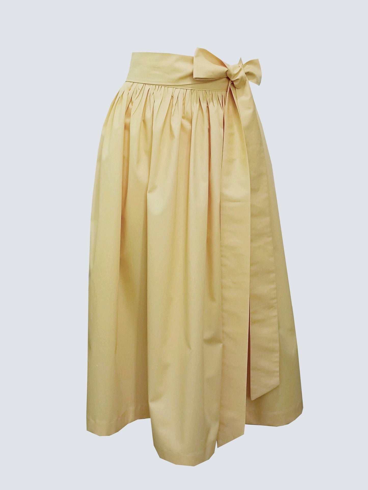 Ladies dirndl apron cotton sun yellow