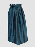 Ladies dirndl apron green taffeta