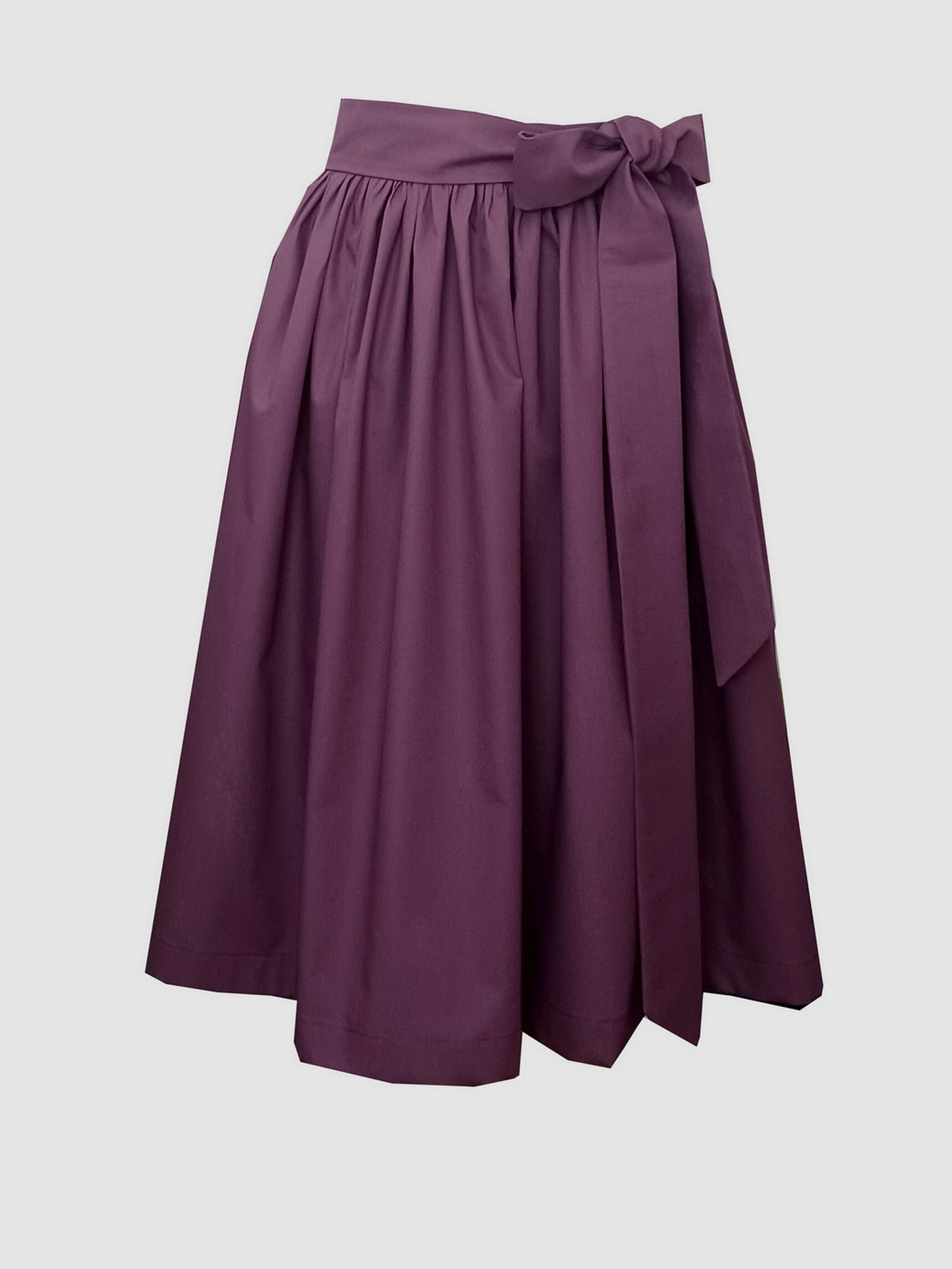 Ladies dirndl apron cotton aubergine