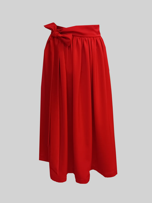Damen Dirndlschürze Royal Micro Satin rot