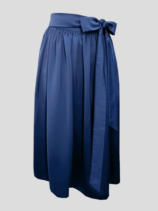 Damen Dirndlschürze Royal Micro Satin cobalt königsblau