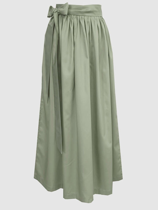 Damen Dirndlschürze Baumwollsatin salbei