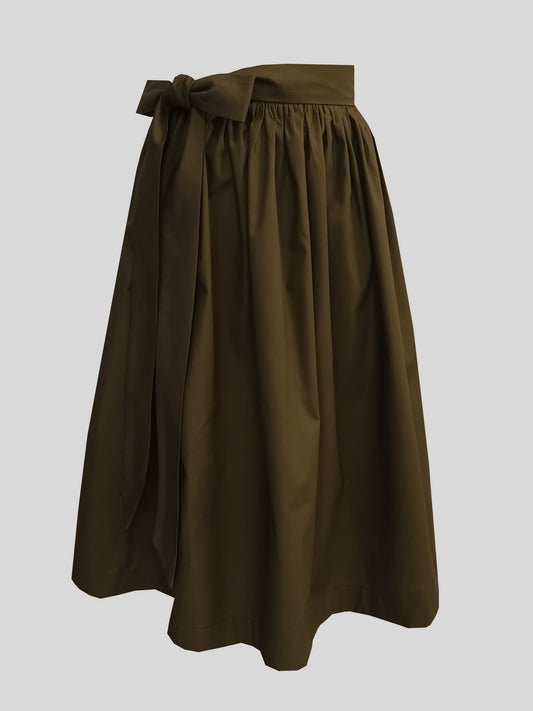 Damen Dirndlschürze Baumwolle Tarnung-Grün military