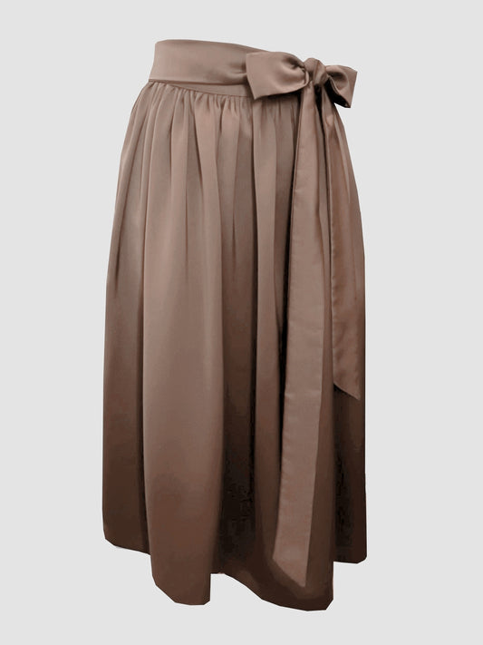 Damen Dirndlschürze Royal Micro Satin taupe