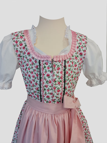 "Tina" Kinderdirndl Mädchen Dirndl rosa weiß  floral 140 - Sofortkauf