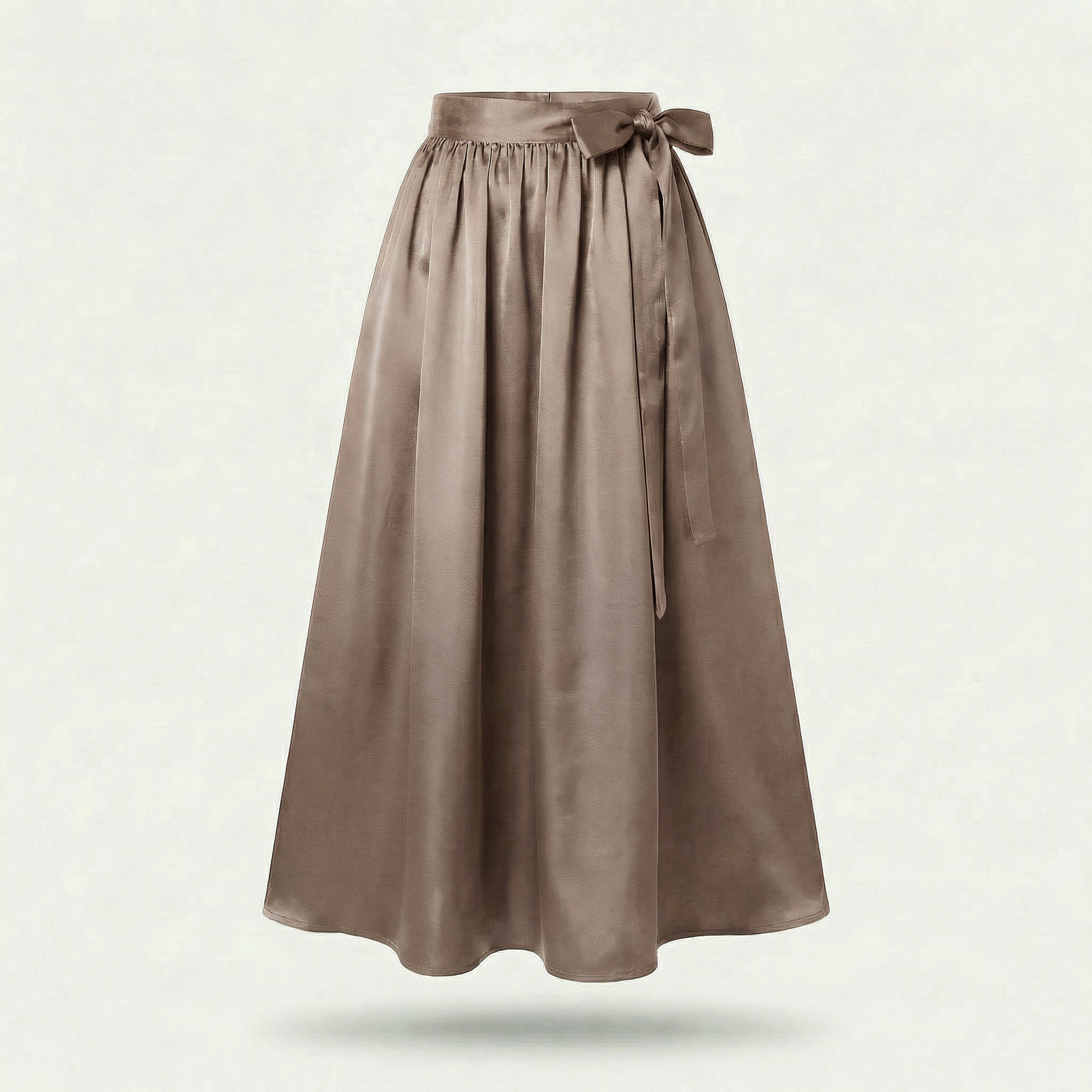 Dirndlschürze Taupe – Royal Micro Satin