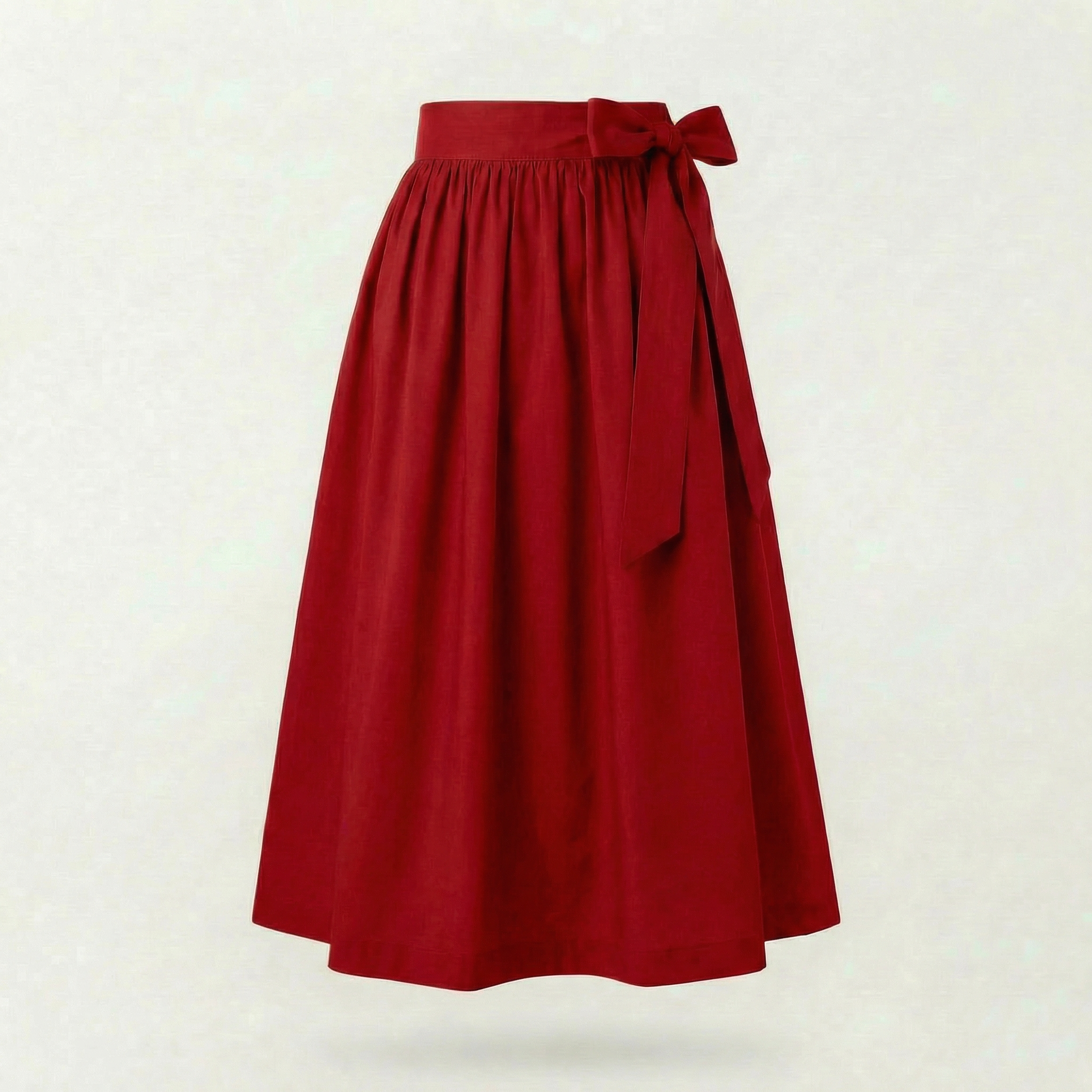 Ladies dirndl apron cotton bordeaux