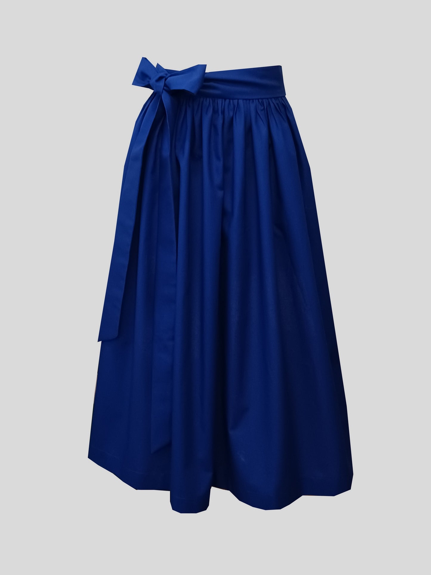 Ladies dirndl apron cotton royal blue