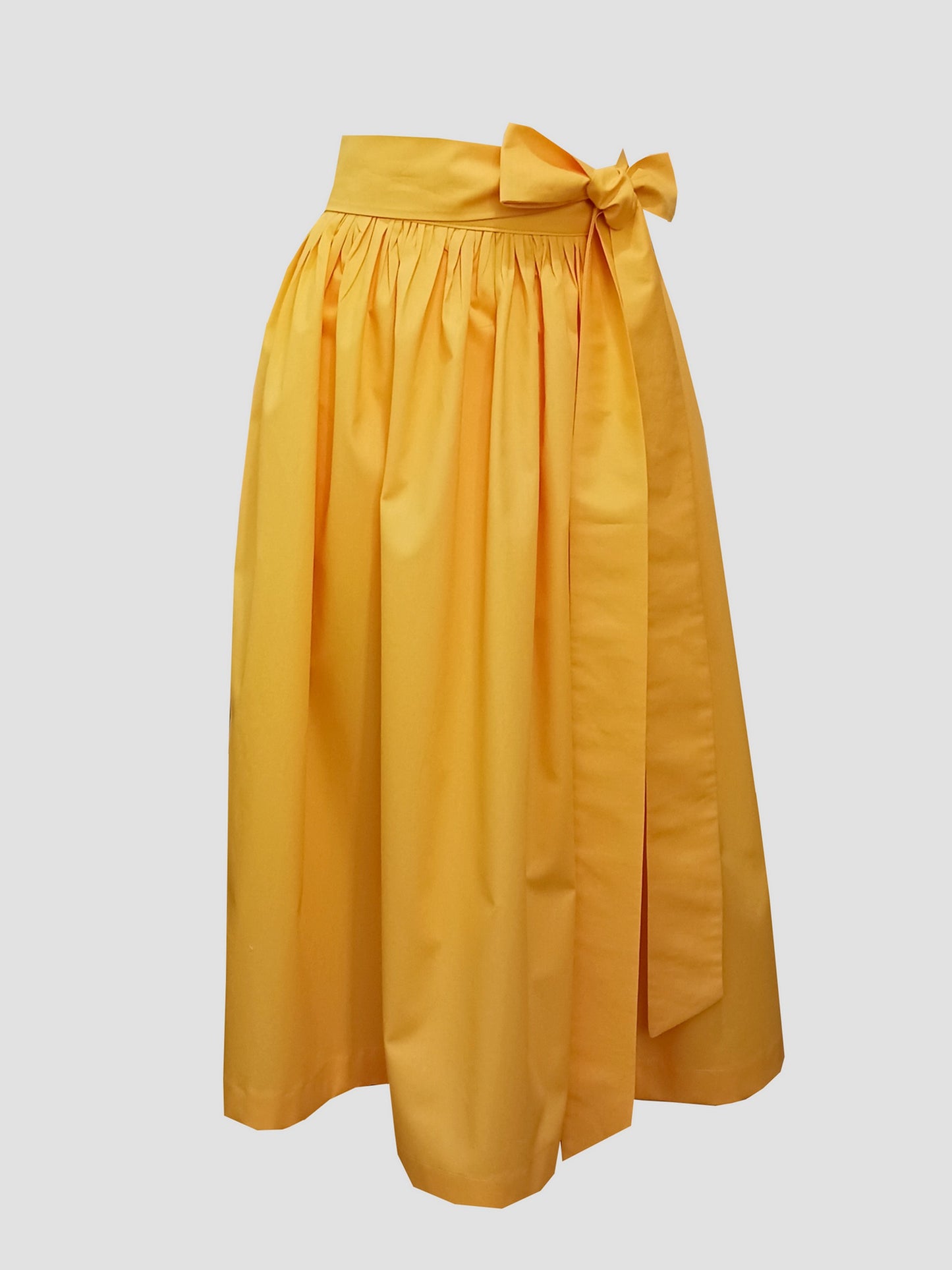Ladies dirndl apron cotton sun yellow