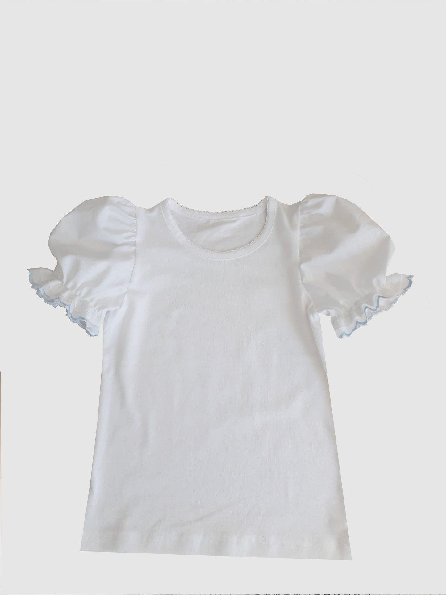 Dirndl shirt white with organic cotton colored lace